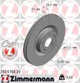 2x ZIMMERMANN Bremsscheibe Bremsscheiben Satz Bremsen COAT Z 250.5700.20