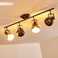 Decken Wand Leuchte Flur Strahler schwarz/gold Wohn Schlaf Zimmer Lampe Vintage 