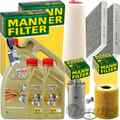 MANN INSPEKTIONSPAKET+7L CASTROL 5W-30 MOTORÖL passend für BMW 5er E39 525d 530d