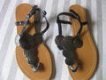 Sandalen Sandaletten Marypaz Zehentrenner Gr. 36 Damen mit Metalltalern sehr sch