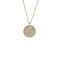Fossil Kette-Anhänger Sadie Glitz Disc Edelstahl Gold-Ton JF04544710
