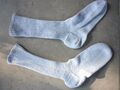 🧦Handgestrickte Baumwollstrümpfe/Socken Helllgrau Gr.34/35 Unisex/Mädchen/Junge