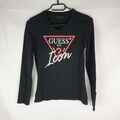 Guess Damen Schwarz 34 Shirt Langarm Baumwolle