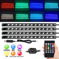 4x RGB LED Innenraumbeleuchtung Auto Fußraumbeleuchtung Innenbeleuchtung 5V USB