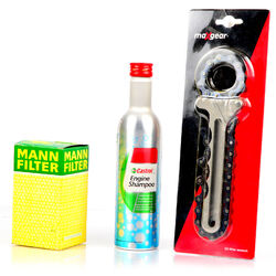 MANN-FILTER W610/3 Ölfilter + Schlüssel + Motorspülung für FIAT FORD KIA OPEL