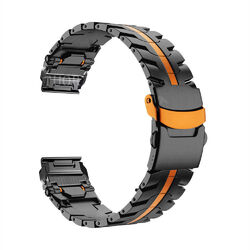 Für Garmin Fenix 8 E 7 7X Solar 6 6X Pro 5 5X Plus Quick Fit Edelstahl Armband