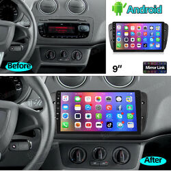 Für Seat Ibiza 6j 2009-2013 9" Android 13 Autoradio GPS Navi Wifi RDS BT DAB+SWC