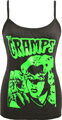 DAMEN SCHWARZ STRAMWESTE THE CRAMPS B-MOVIE HORROR UV GRÜN PUNK PSYCHOBILLY S-XL