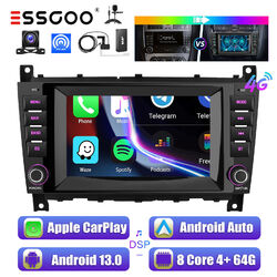 4G Carplay Android 13 64G Autoradio GPS Cam Für Benz C/CLC Klasse W203 CLK W209