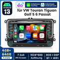 4+64G Android13 Autoradio CarPlay GPF Für VW Touran Golf 5 6 Caddy Jetta Polo 6R