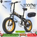 LANKELEISI X2000 PLUS Elektrofahrrad 20 Zoll 1000W E-Mountainbike Pedelec 45km/h