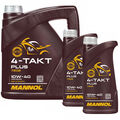 6 Liter MANNOL Motorö 4-Takt Plus API SL SAE 10W-40 für Suzuki Triumph Yamaha