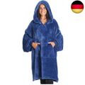 Hoodie Decke mit Ärmeln Deckenpullover Fluffy | Tragbare Decke zum Anziehen, 