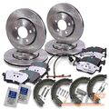 4x BREMSSCHEIBE+BREMSBELÄGE+BREMSBACKEN VORNE+HINTEN FÜR MERCEDES C-KLASSE W202