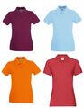 Fruit Of The Loom Damen Poloshirt Polohemd Shirt mit Kragen Kurzarm XS S M L XL 