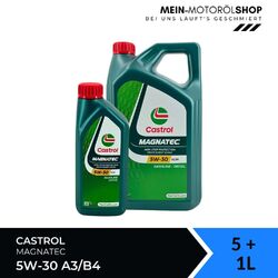 Castrol Magnatec 5W-30 A3/B4 VW Renault Mercedes MB API SL 5+1 Liter = 6 Liter