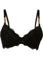 Schalen BH mit Bügel und glänzendem Accessoire Gr. (100) C Schwarz Damen-Bra Neu