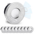 10 x LED Bad Einbaustrahler IP65 Edelstahl rund 230V neutralweiß fourSTEP Dim 5W