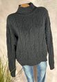 warmer Grobstrick  Pullover  Italy  Zopfstrick SCHWARZ 36 38 40