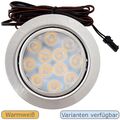 3W LED Möbel Einbauspots 12V - Spiegelschrank - Loch 55 bis 60mm - Warmweiss 3k