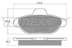 TOMEX Brakes Bremsbelagsatz, Scheibenbremse TX 10-33 für FIAT