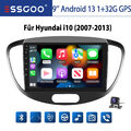 9" 1+32G Android 13 Autoradio CarPlay Kamera+ GPS Navi für Hyundai i10 2007-2013