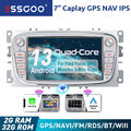 Autoradio Android 13 32G Carplay GPS NAV RDS Wifi Für Ford Focus 2 Mondeo Galaxy