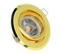 LED Einbaustrahler Gold 230V GU10 MR16 Rahmen schwenkbar Einbauleuchte 2755