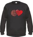 Fussball und Herz Sweatshirt Pullover