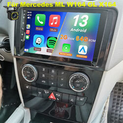 Android 13 Carplay Autoradio Für Mercedes Benz M/ML Klasse W164 GPS BT 2+64G KAM