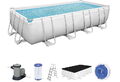 Bestway Power Steel Frame Pool Komplett-Set 549 x 274 x 122cm Plane Leiter Pumpe