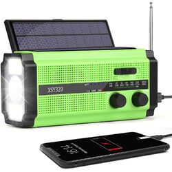 Solar Radio Handkurbel Notfallradio Dynamo AM/FM Kurbelradio LED Taschenlampe DE