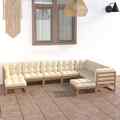 Garten Lounge Set Gartenmöbel Sofa Sitzgruppe 9-tlg. Kiefer Massivholz vidaXL