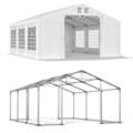 Partyzelt 4x6 PVC Pavillon Gartenzelt Festzelt Bierzelt Ganzjährige 6x4 Weiß S