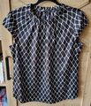 Comma Bluse schwarz/weiß gemustert Gr. 40 **neuwertig**