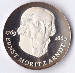 20 Mark 1985  ERNST  MORITZ  ARNDT  pol. Platte  Aufl.  4.000