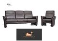 FM Munzer Set Sofa Sessel Leder Braun Couch Design Wohne Chair Garnitur