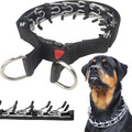 Hundehalsband  Zacken-Pinch-Kette -Nylon mit Stahl Verstellbarer Training M/XL