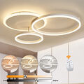 Deckenleuchte 3 Ringe Design LED Deckenlampe 36W mit Fernbedienung Dimmbarer