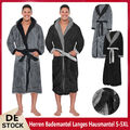 Herren Bademantel Langes Hausmantel Saunamantel Sauna Dusche Robe Morgenmantel💖