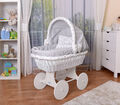 WALDIN Baby Bollerwagen,Stubenwagen,komplett mit Zubehör,XXL NEU !!! Grau/Sterne