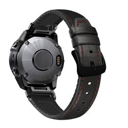 Für Garmin Fenix 3 HR 6 6X Pro 5 5X Plus 7 7X 8 Quick Fit Leder Silikon Armband