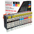 10x DRUCKER PATRONEN für CANON PIXMA IP4850 IP4950 IX6550 MG5150 MG5250 MG5350