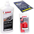 Politur Set Polish & Wax Color weiß SONAX 500 ml + P-Ball und Microfasertuch