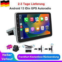 Android 13 10" 360° Drehbar Bildschirm Carplay DAB+ 1DIN Autoradio GPS Navi WIFI