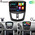 DAB+ Android 13.0 Autoradio GPS Navi Carplay 2+32GB Für Peugeot 207 CC 2006-2015