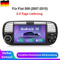 7" AUTORADIO GPS DVD NAVI ANDROID 12 BT DAB+ WIFI CARPLAY Für FIAT 500 2007-2015