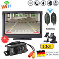 Auto Rückfahrkamera + 5" LCD Monitor PKW LKW Bus Funk Kabellos Rückseiten Kamera