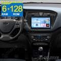 8-Kerne 6+128GB Android 14 CarPlay Autoradio GPS Navi Für HYUNDAI i20 2015-2017