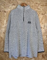 Weird Fish 1/4 Zip Macaroni Pullover Fleecepullover Ecru/Grau - Herren Größe XL